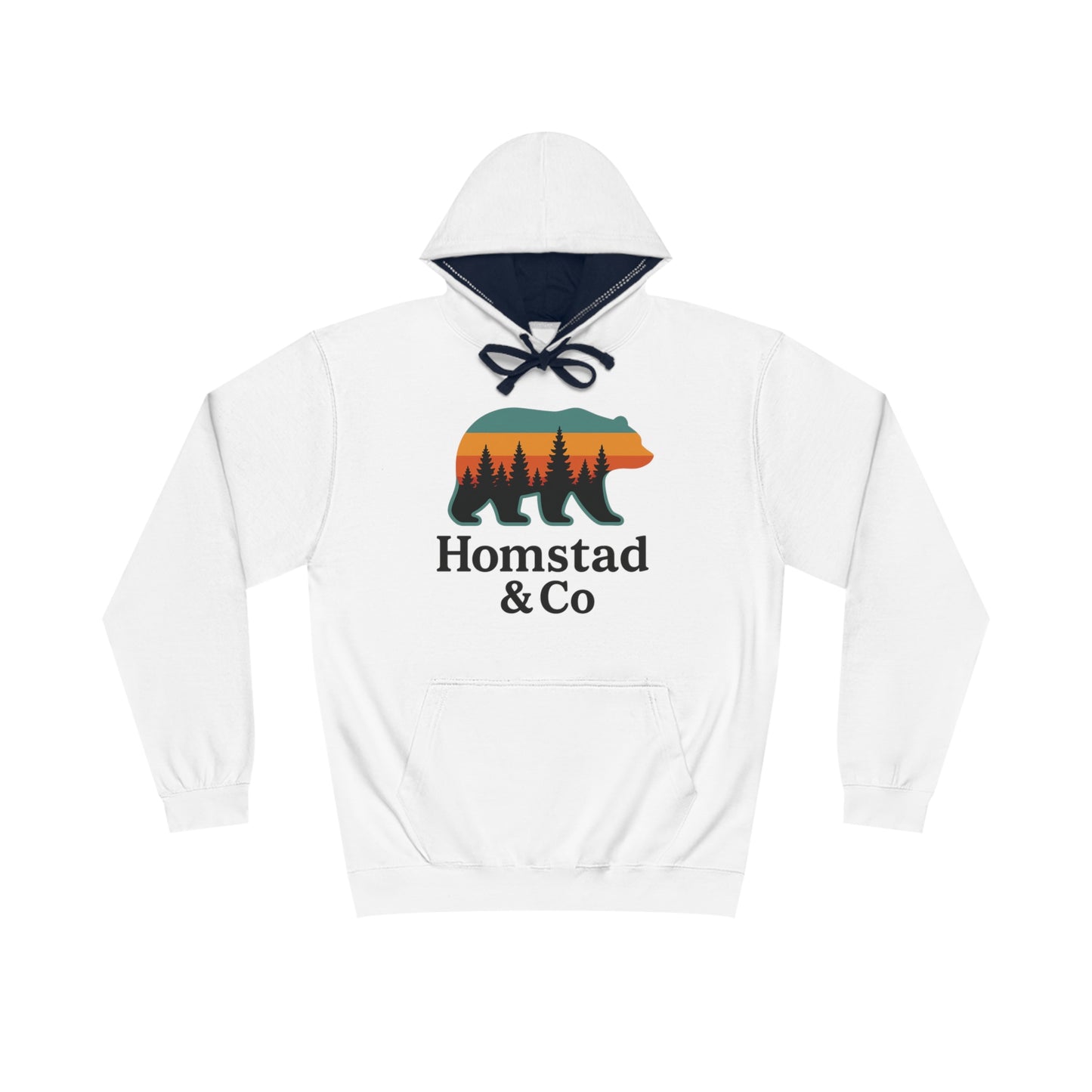 Cozy Unisex Varsity Hoodie with Bear Design, Ideal for Outdoor Adventures, Gifts for Nature Lovers, Great for Fall and Winter
