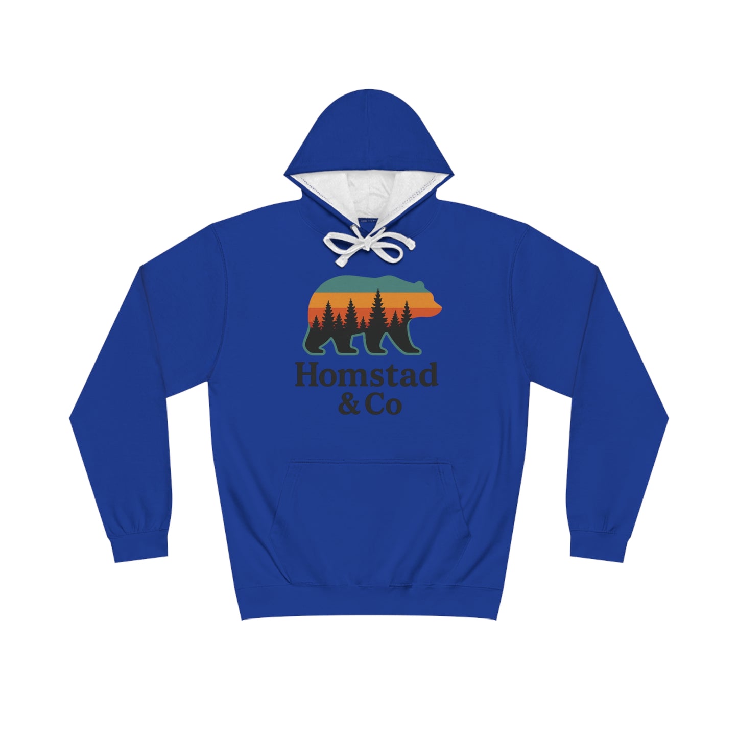 Cozy Unisex Varsity Hoodie with Bear Design, Ideal for Outdoor Adventures, Gifts for Nature Lovers, Great for Fall and Winter