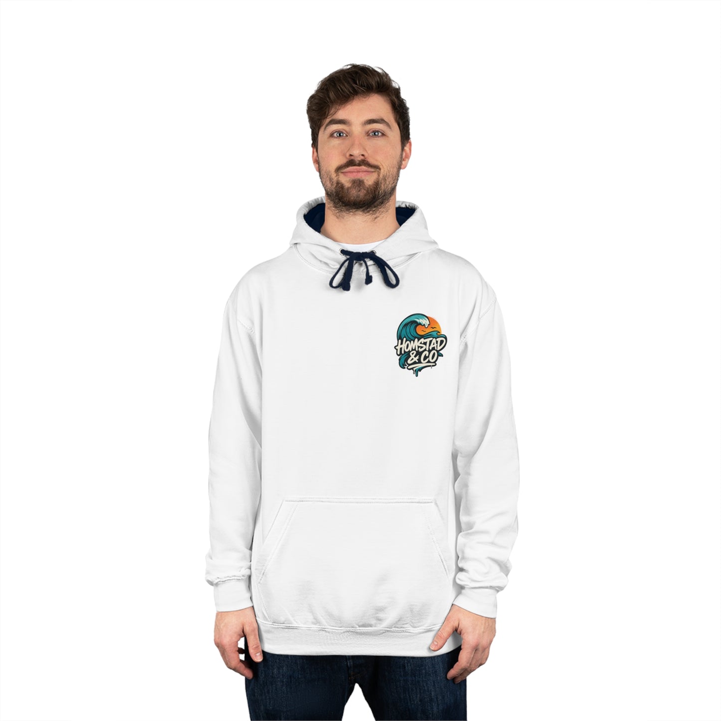 Cozy Varsity Hoodie with Retro Ocean Wave Design, Unisex Casual Sweatshirt, Beach Vibes Apparel, Perfect Gift for Surf Lovers, Trendy [...]