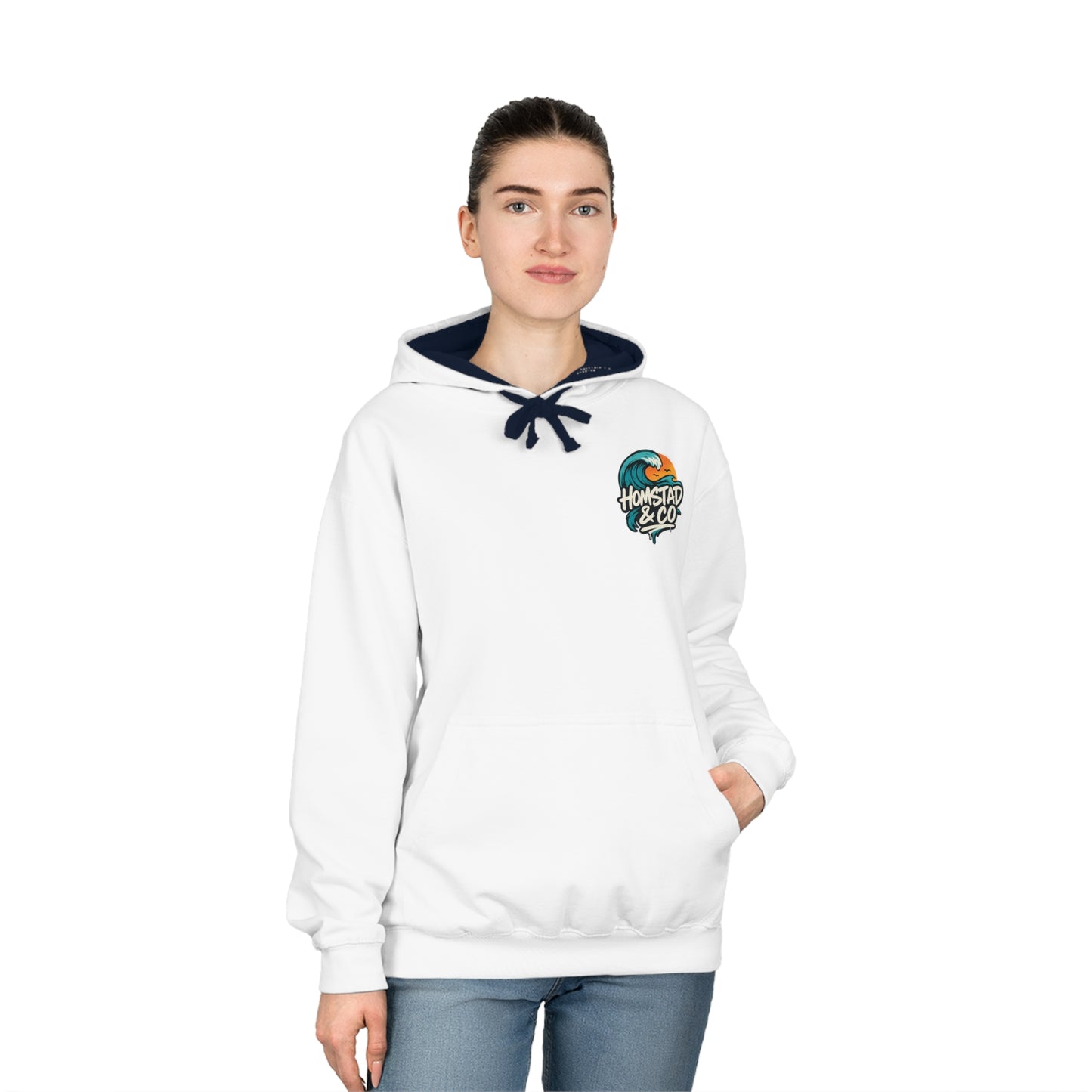Cozy Varsity Hoodie with Retro Ocean Wave Design, Unisex Casual Sweatshirt, Beach Vibes Apparel, Perfect Gift for Surf Lovers, Trendy [...]
