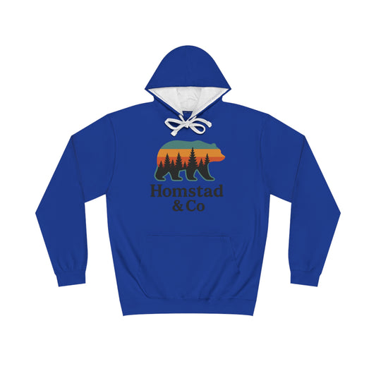 Cozy Unisex Varsity Hoodie with Bear Design, Ideal for Outdoor Adventures, Gifts for Nature Lovers, Great for Fall and Winter